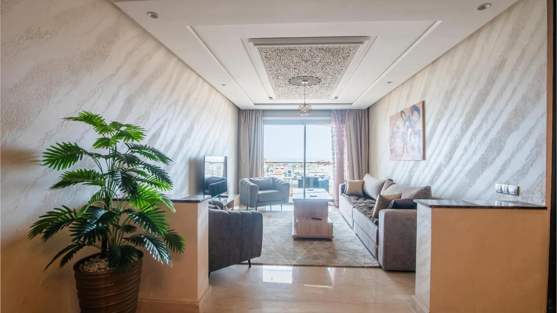 New Luxury Apartment 130Sqm With Seaview Wifi Unlimited With Optical Fiber 阿加迪尔